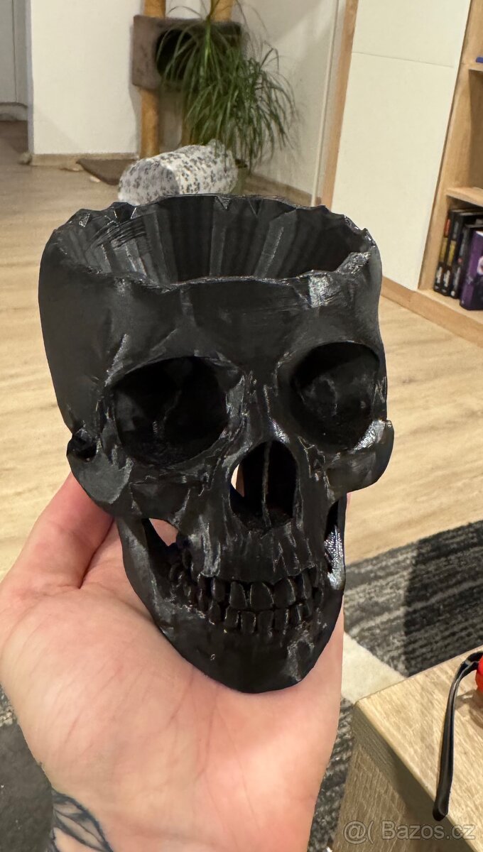 Lebka kvetinac 3d tisk