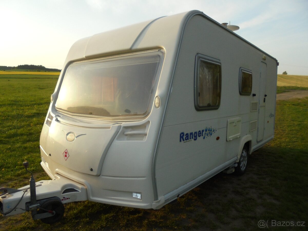 Obytný přívěs Ranger Bailey 470/4,rok 2008, nová STK