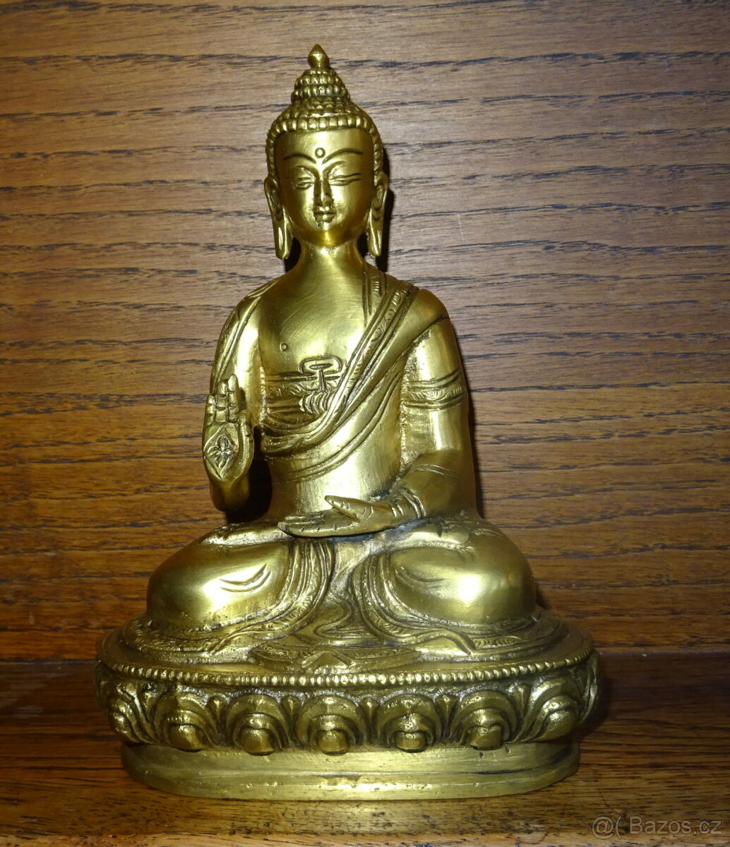 Mosazný Budha 20 cm