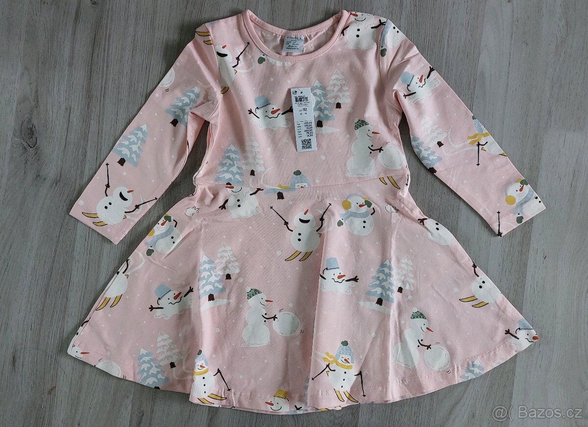 Nové šaty sněhuáci vel. 92