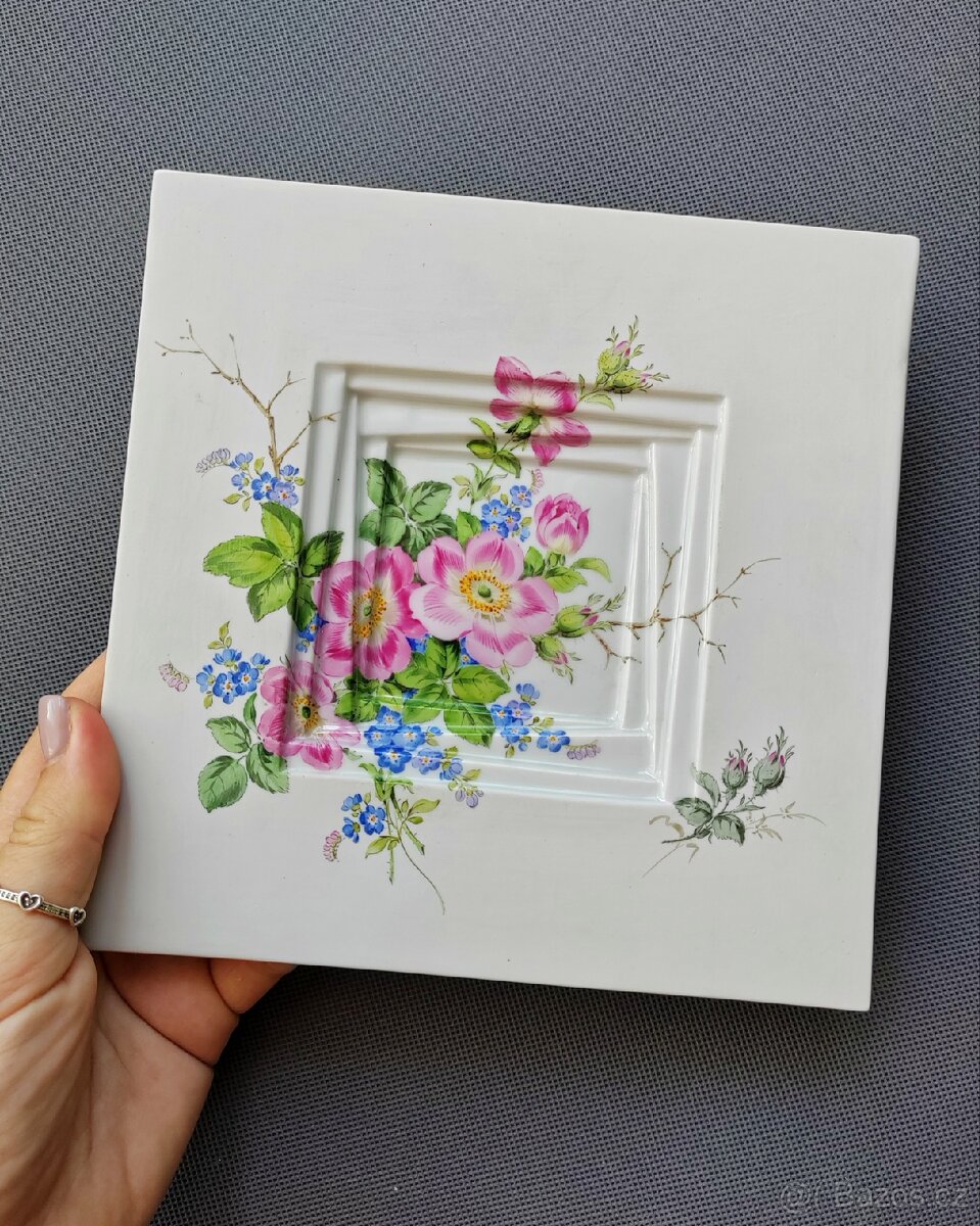 Vynikající obraz z míšeňského porcelánu Arite Meissen