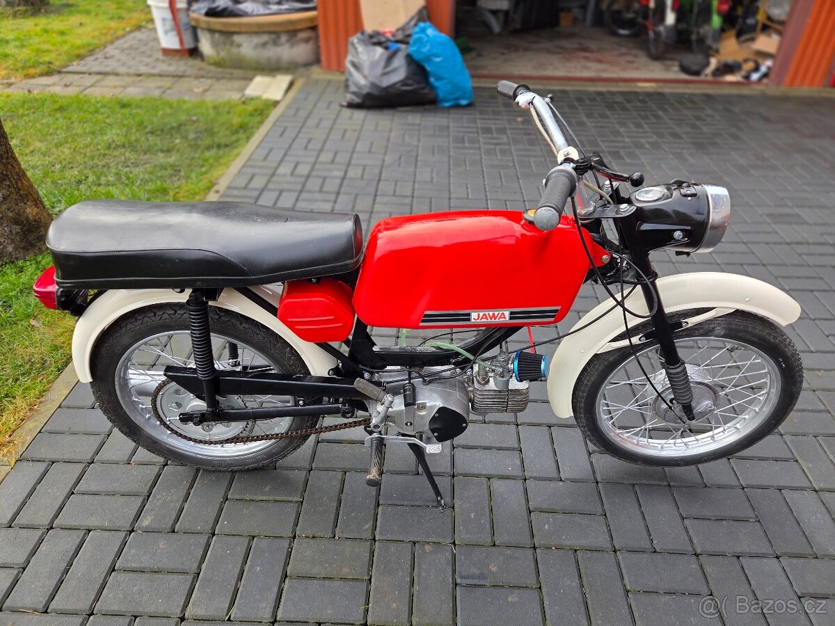 Jawa 23 mustang po GO, nový lak, plně funkční, bez TP