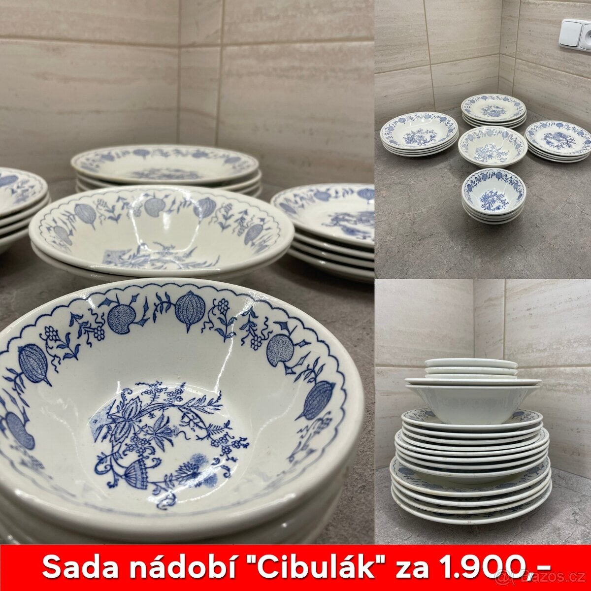Prodám sadu porcelánu "cibulák"