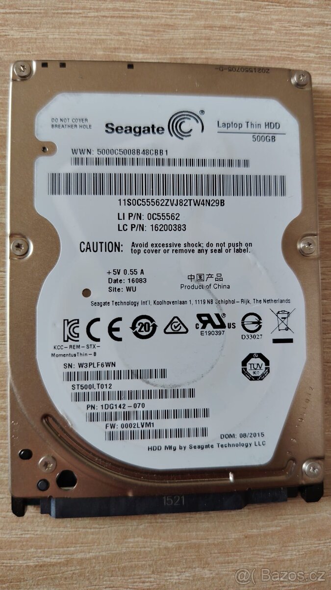 HDD disk 2,5" Seagate 500GB ST500LT012