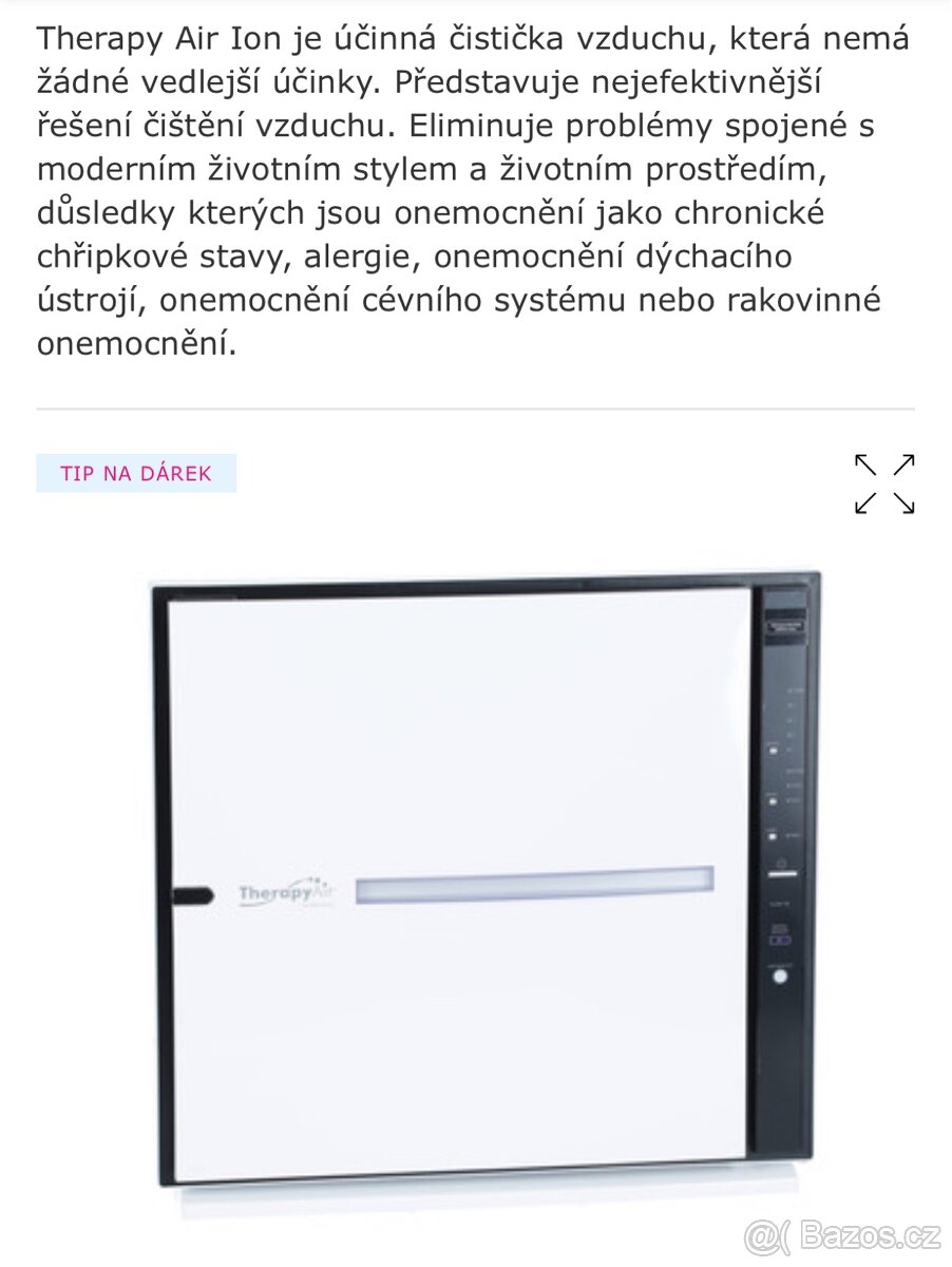 Čistička vzduchu s ionizátorem