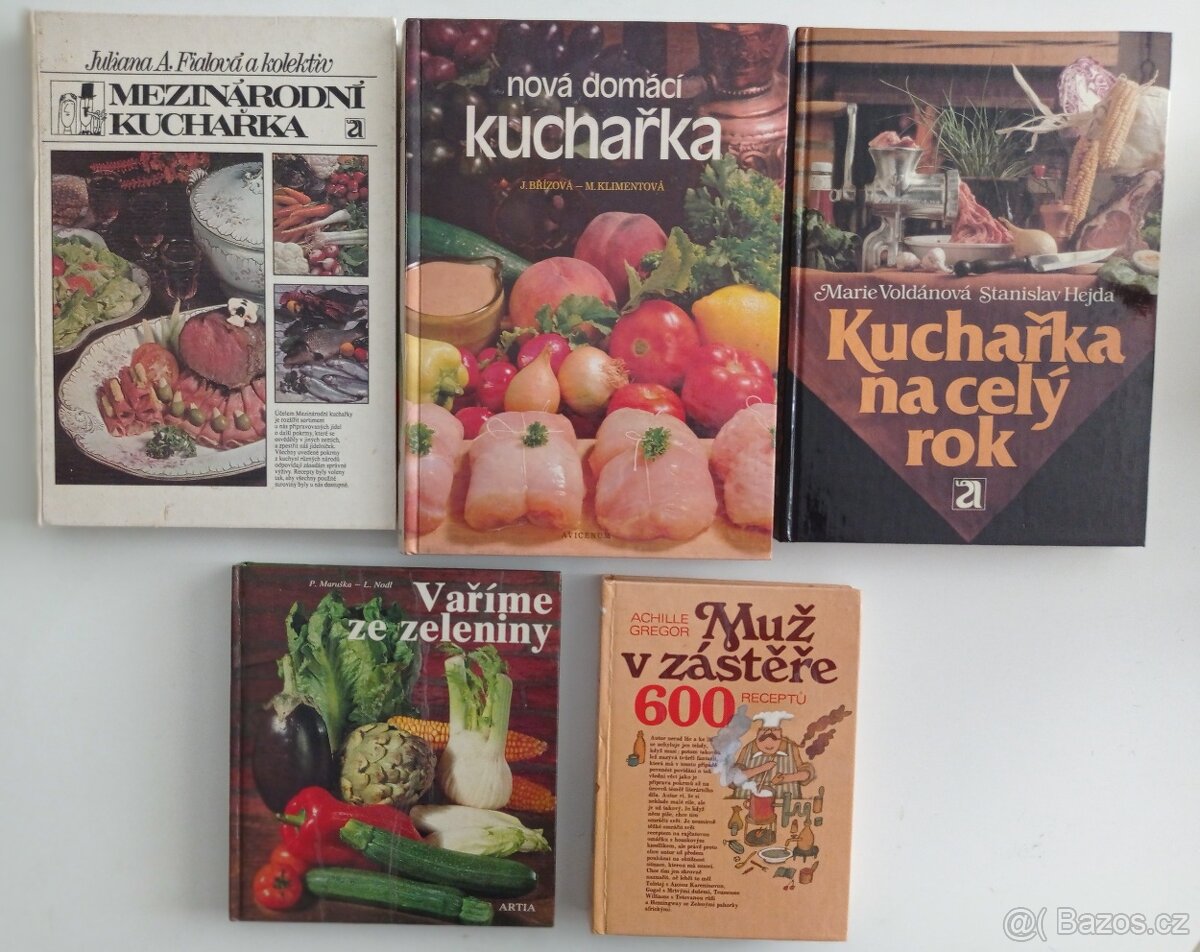 Kuchařky viz foto + Česká kuchyně - i jednotlivě