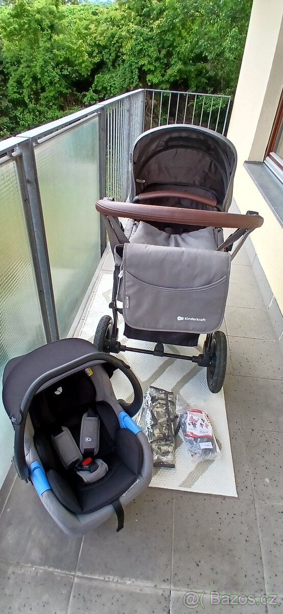 Prodám zachovalý dětský kočarek Kinderkraft (3 v 1)