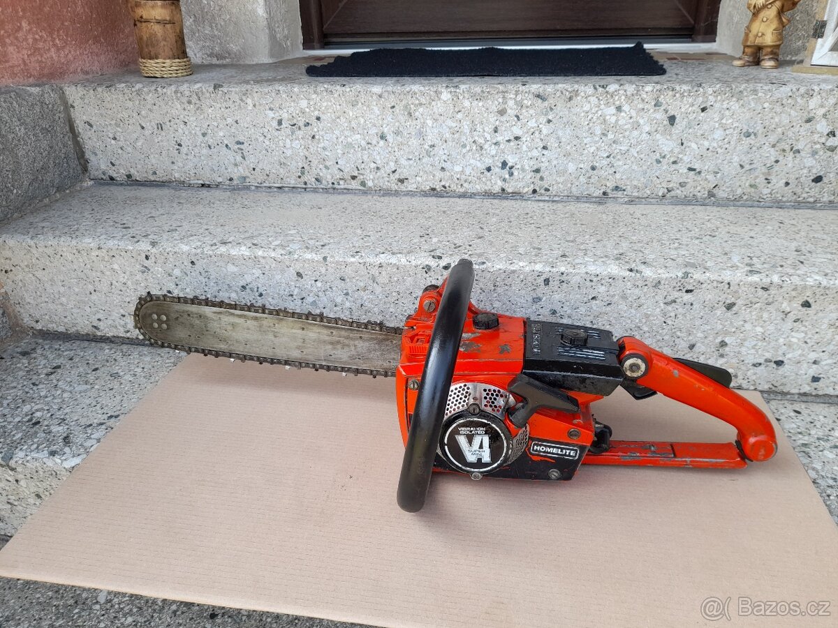 Historická motorová pila Homelite VA super mini