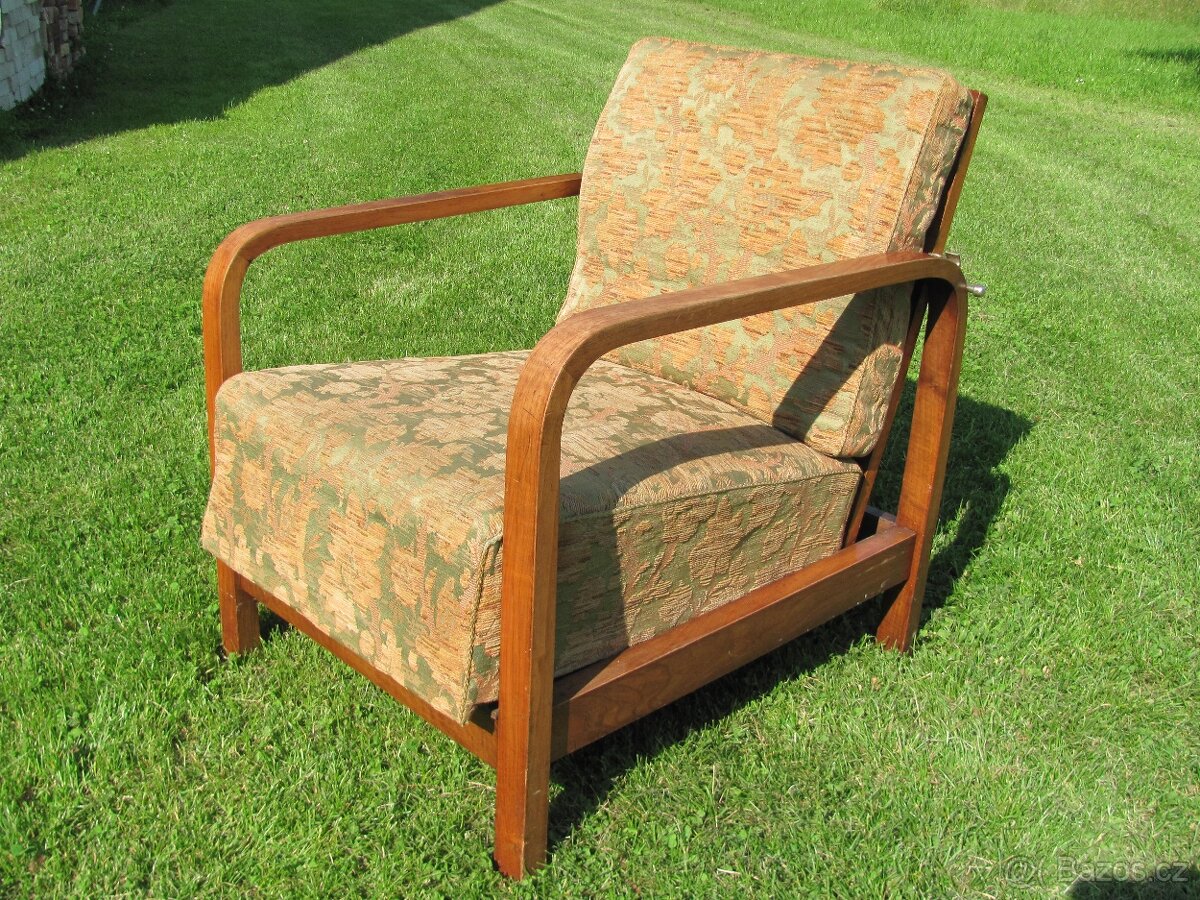 Polohovací křesla Art Deco / 2ks