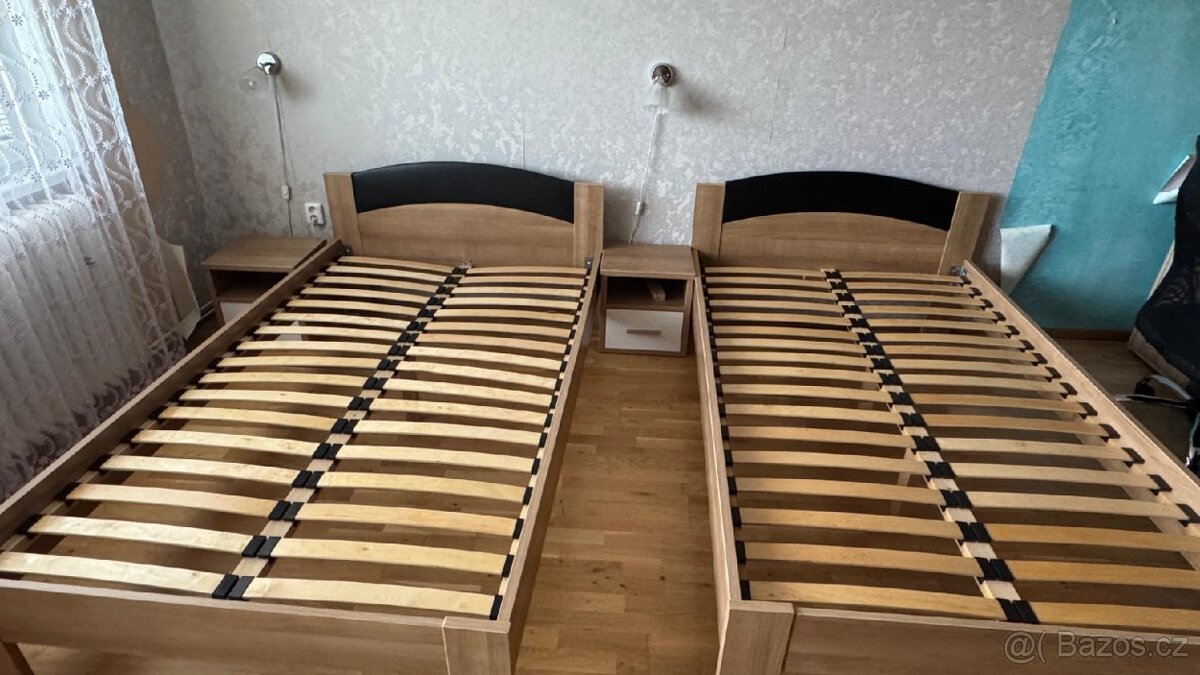 Postel 2kusy 120x200cm.noční stolky