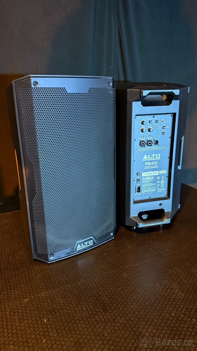 2x ALTO TS412 2500W Aktivní reproboxy + Obaly