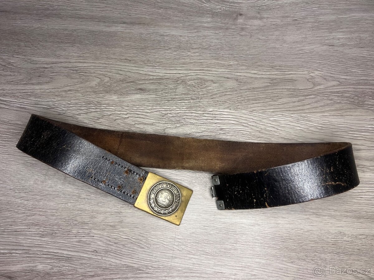 Pruská vojenská mosazná přezka s opaskem