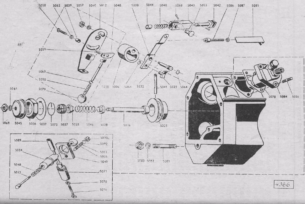 Přední víko s regulátorem + slavia 1D90