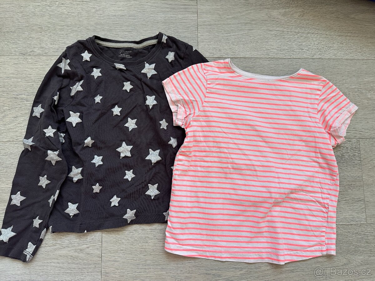 Dívčí trička Reserved a Primark, vel. 134