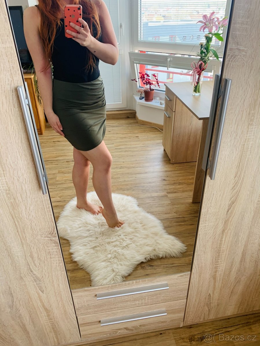 Mini sukně khaki Orsay