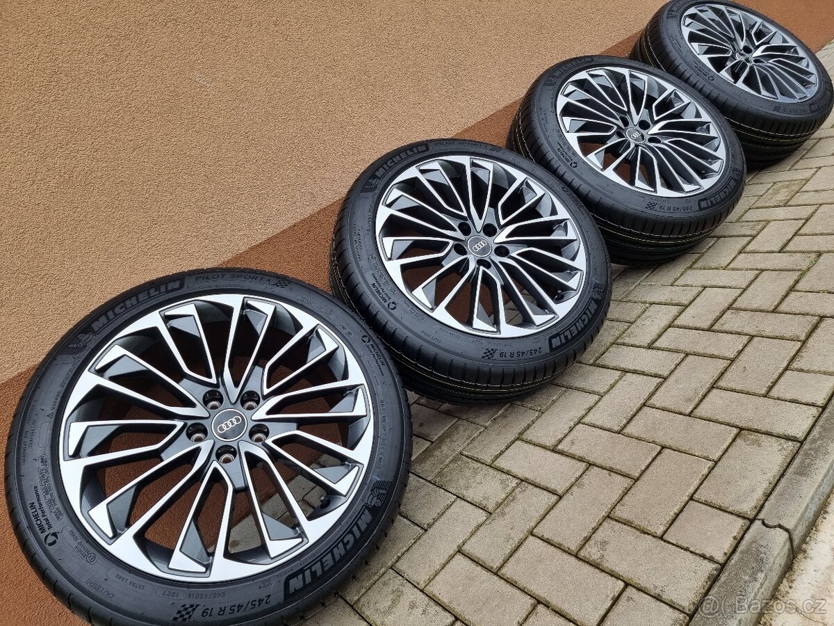 19″ 5×112 AUDI A6 4K + 245/45R19 MICHELIN letné NEW dot2023