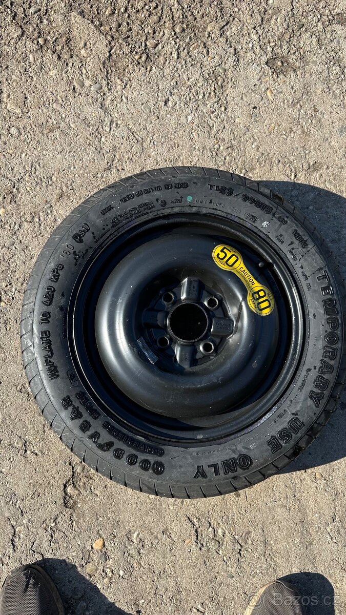 Dojezdové kolo 4x114.3 středová díra 67 pneu GY 125/90 R15
