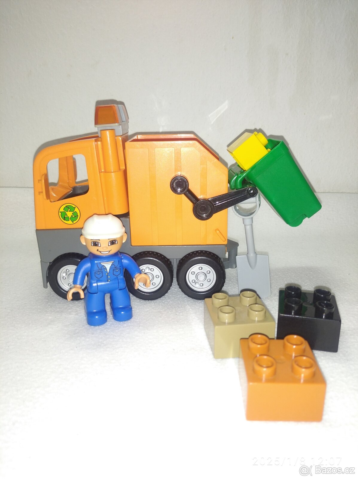 Lego duplo 5637 popelářské auto oranžové