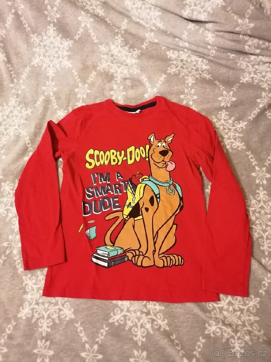 Tričko s dlouhým rukávem, Scooby-Doo, vel. 134