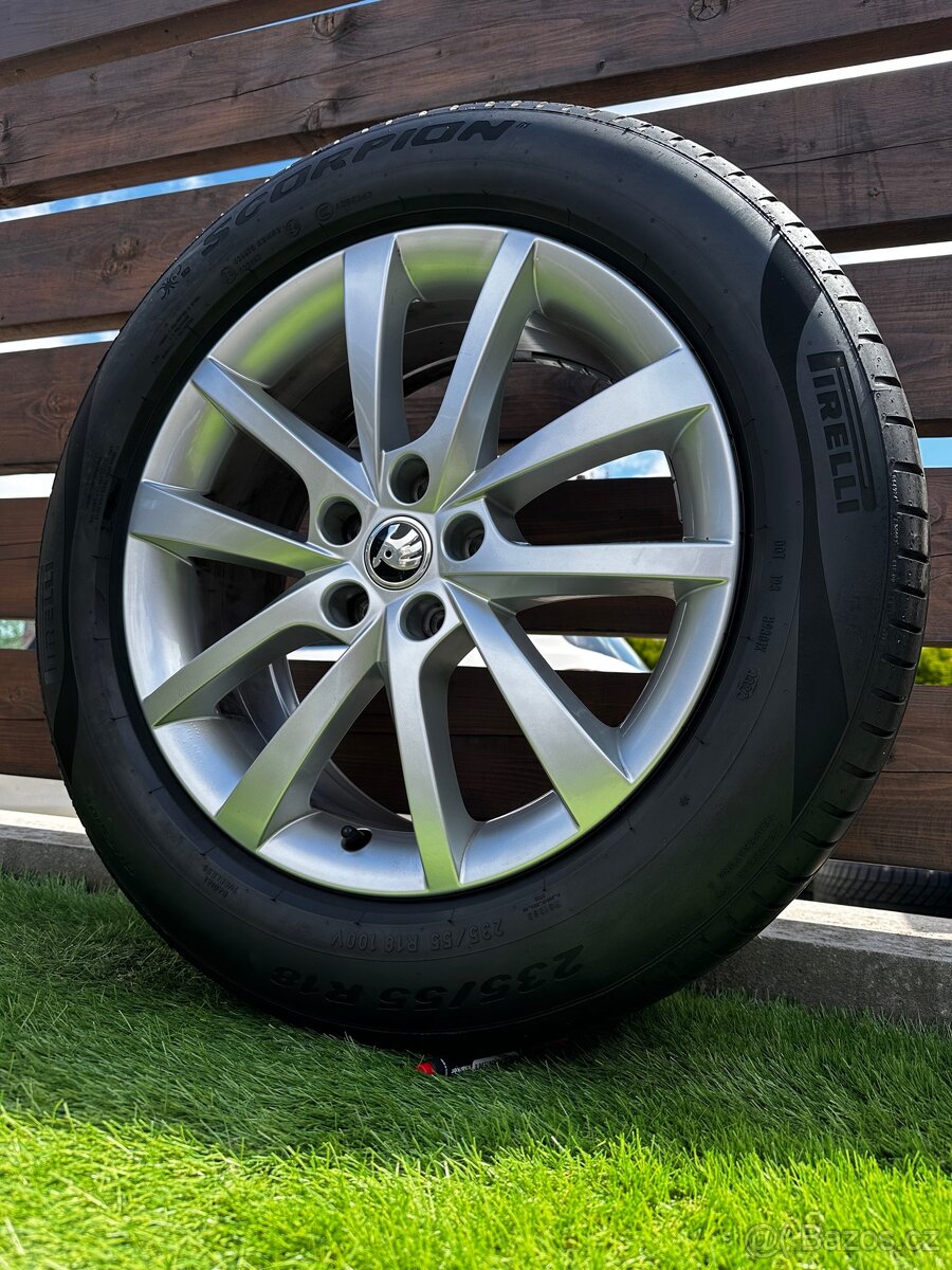 Alu kola 5x112 r18 s letnim pneu (orkod)