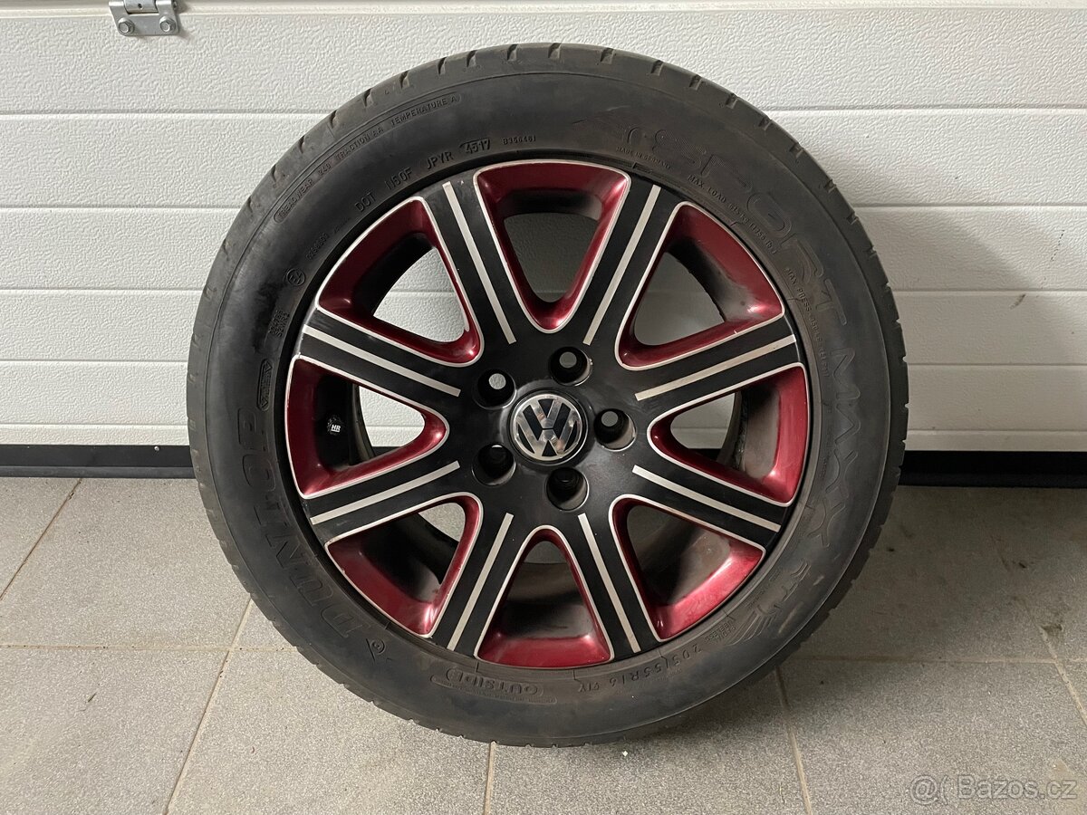 Prodám-Sadu Alu kol 5x112mm,ET42,VW, 205/55/16