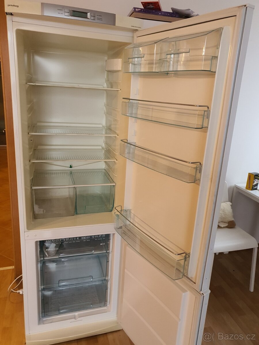 180cm lednice AEG + 3 šuplíkový mrazák