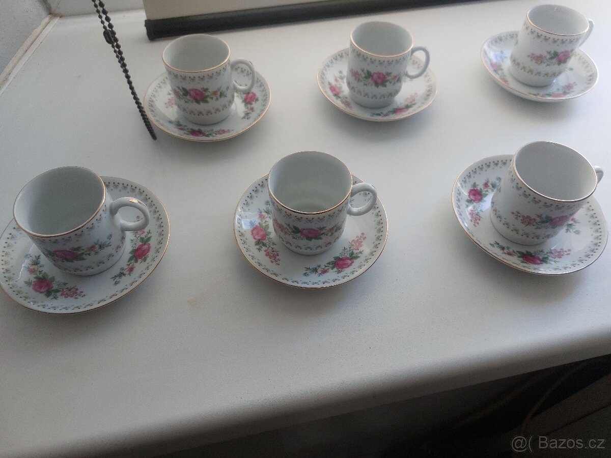 čínský porcelánová kávová sada