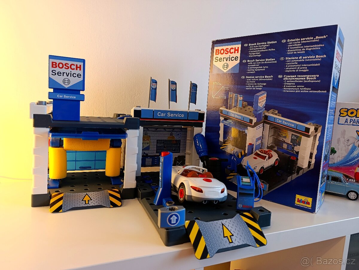Prodám autoservis s myčkou Bosch pro děti