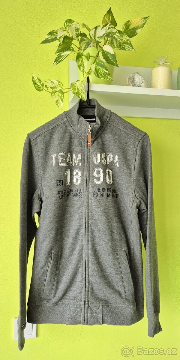 Šedá pánská mikina U.S.Polo