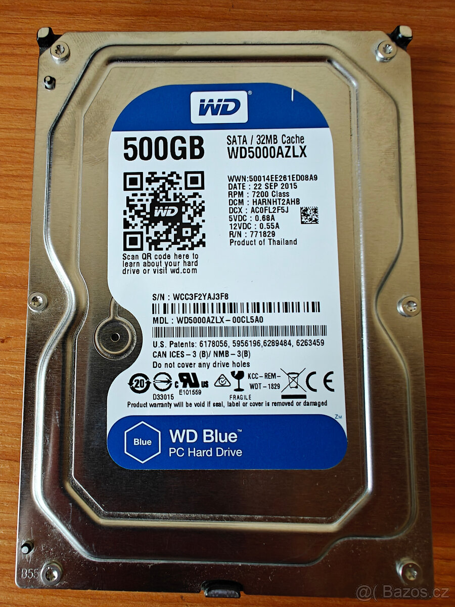 3,5" HDD WD Blue (WD5000AZLX) 500GB