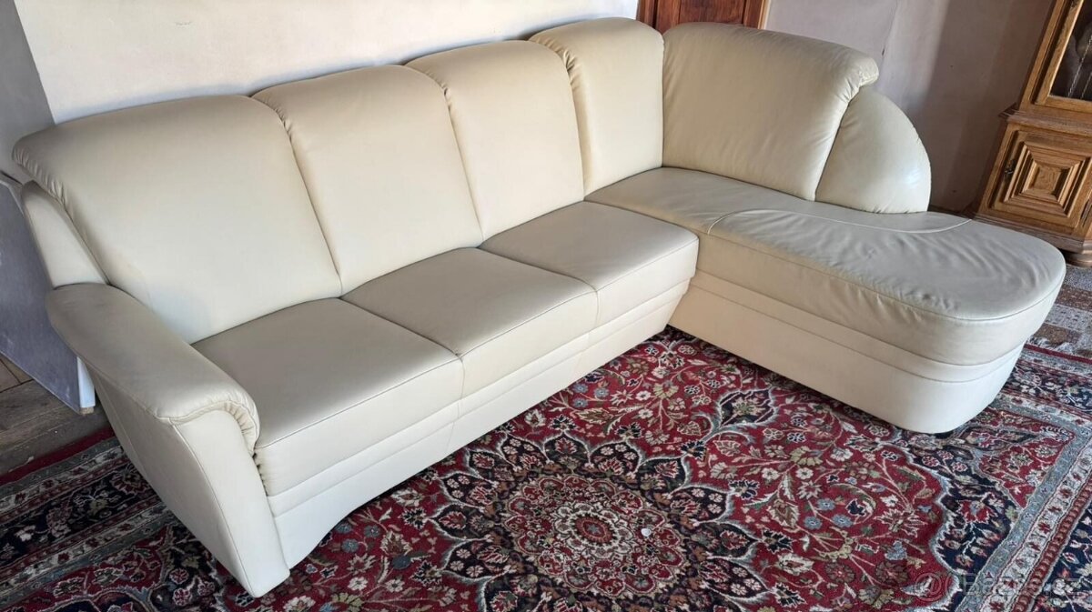 Kožená rohová sedačka, 5249