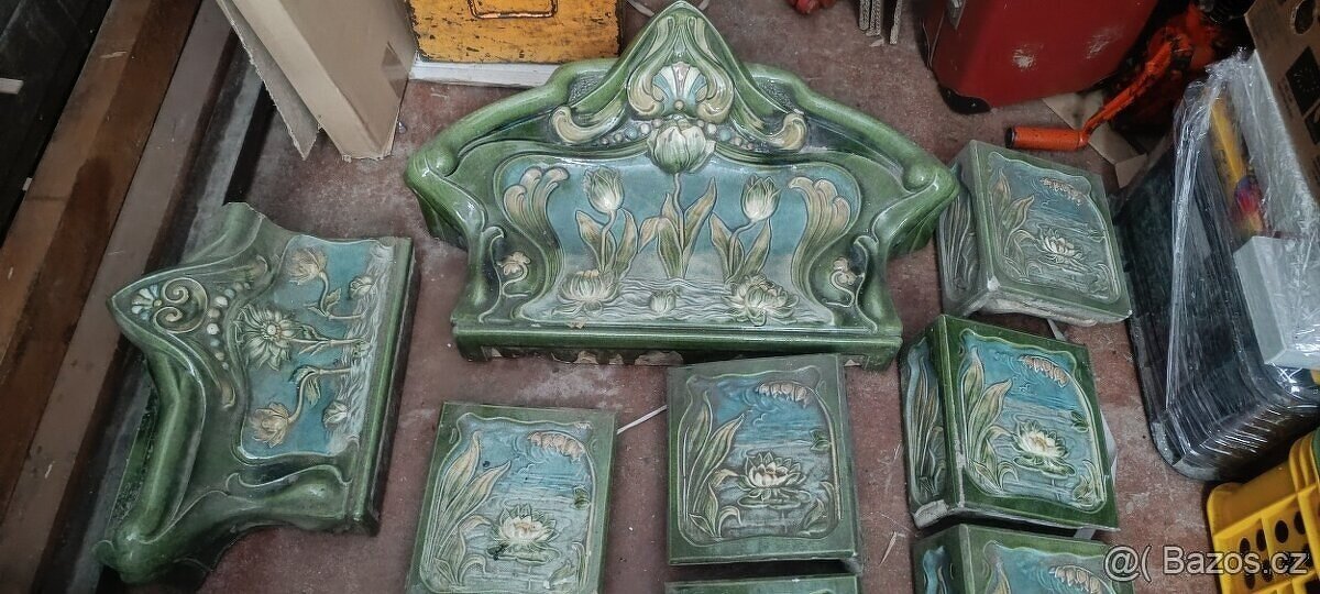 Secesní kachlová kamna