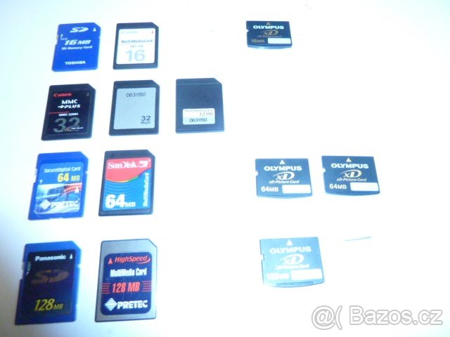 Nabídka vzácných nízkokapacit.SD a CFpaměť.karet,ne sms
