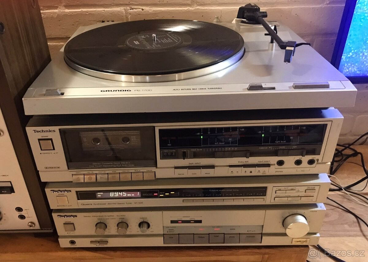 TECHNICS HIFI SESTAVA ,ZESILOVAČ ,TUNER, MAGNETOFON, GRAMOFO