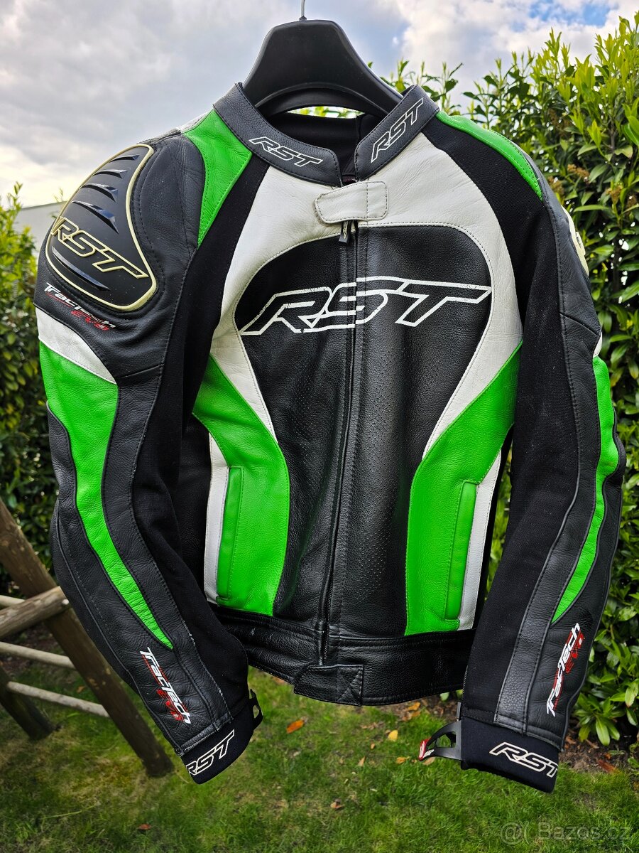 RST kožená bunda Tractech Evo, zeleno/černá vel. 52