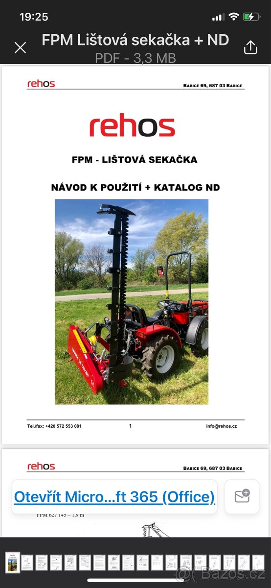 Prodám lištovou sekačku FPM