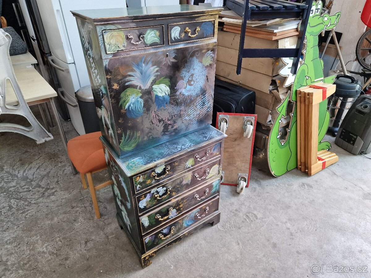 Komoda Stůl Malovaný 40x60 výška 134/48x55 výška 74 cm