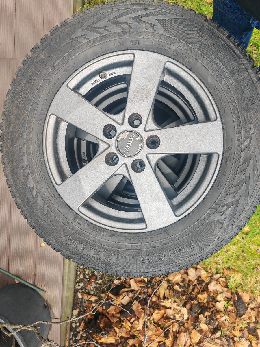 Prodám kola Decent na Hyundai ix35 16" 6,5J ET48 5x114,3
