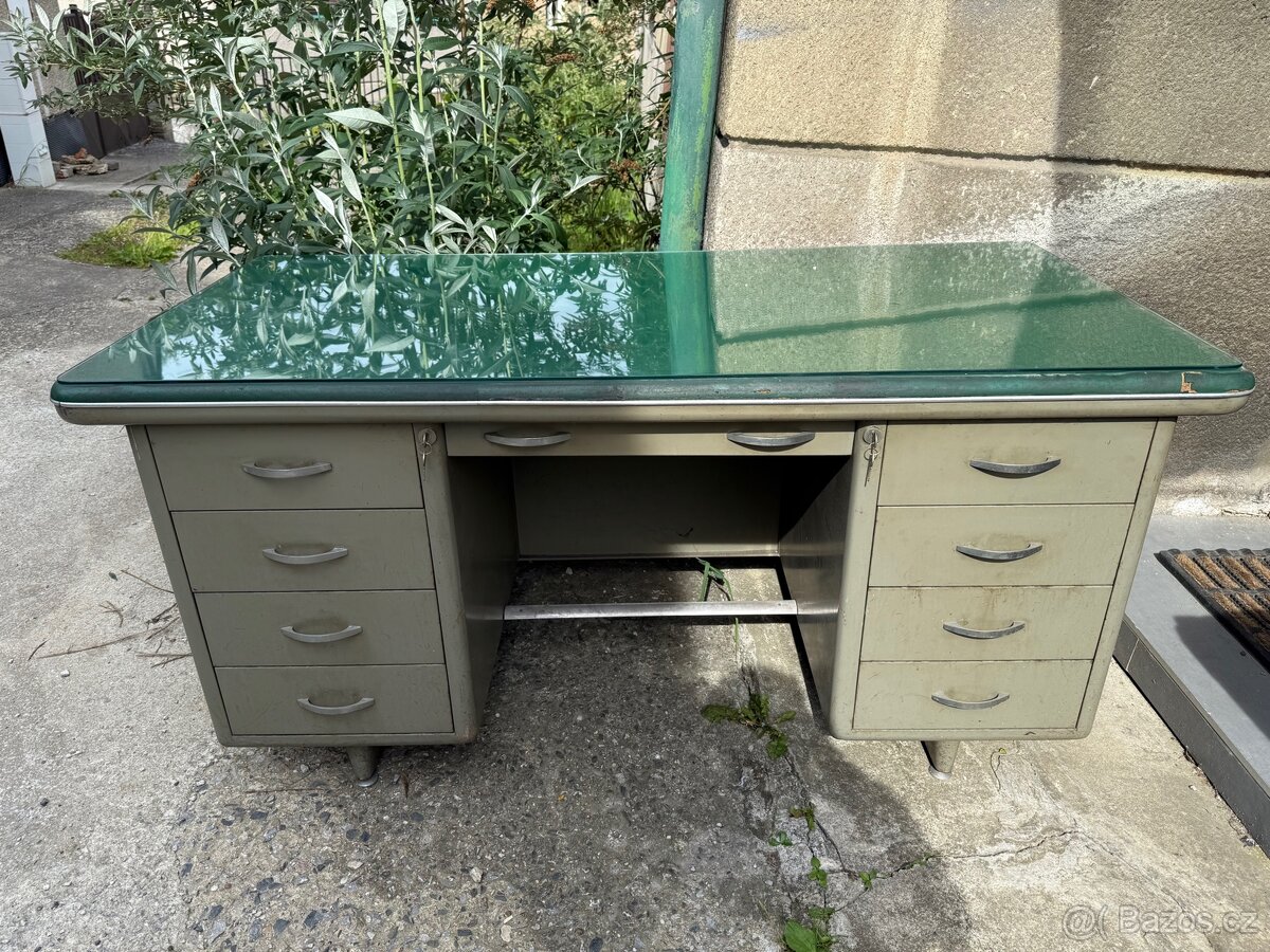 Industriální lékařský kovový stůl 60. léta