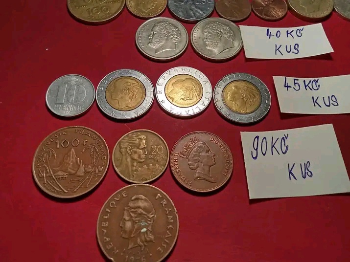 Mince různé druhy