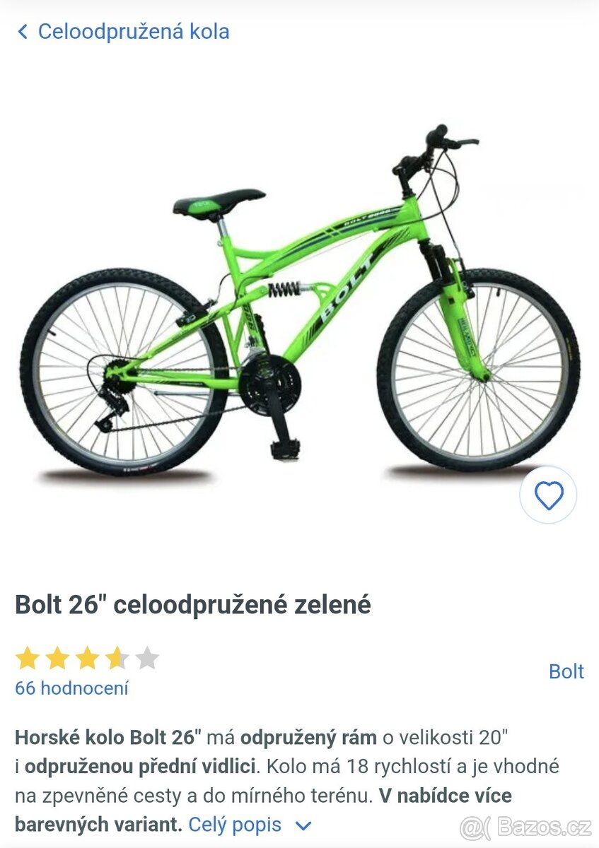 BOLT 26' CELOPRUŽENÉ KOLO
