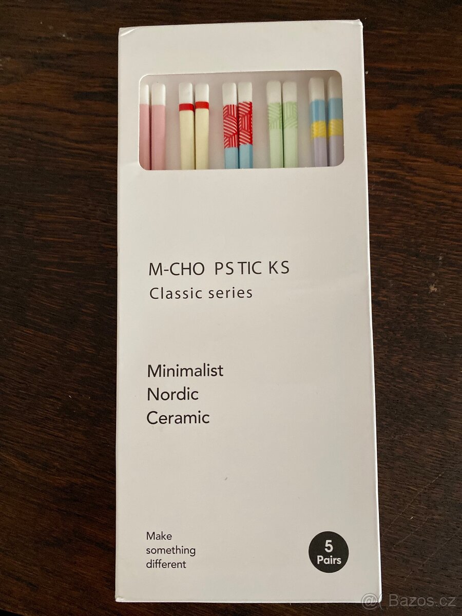 5 párů keramických hůlek,