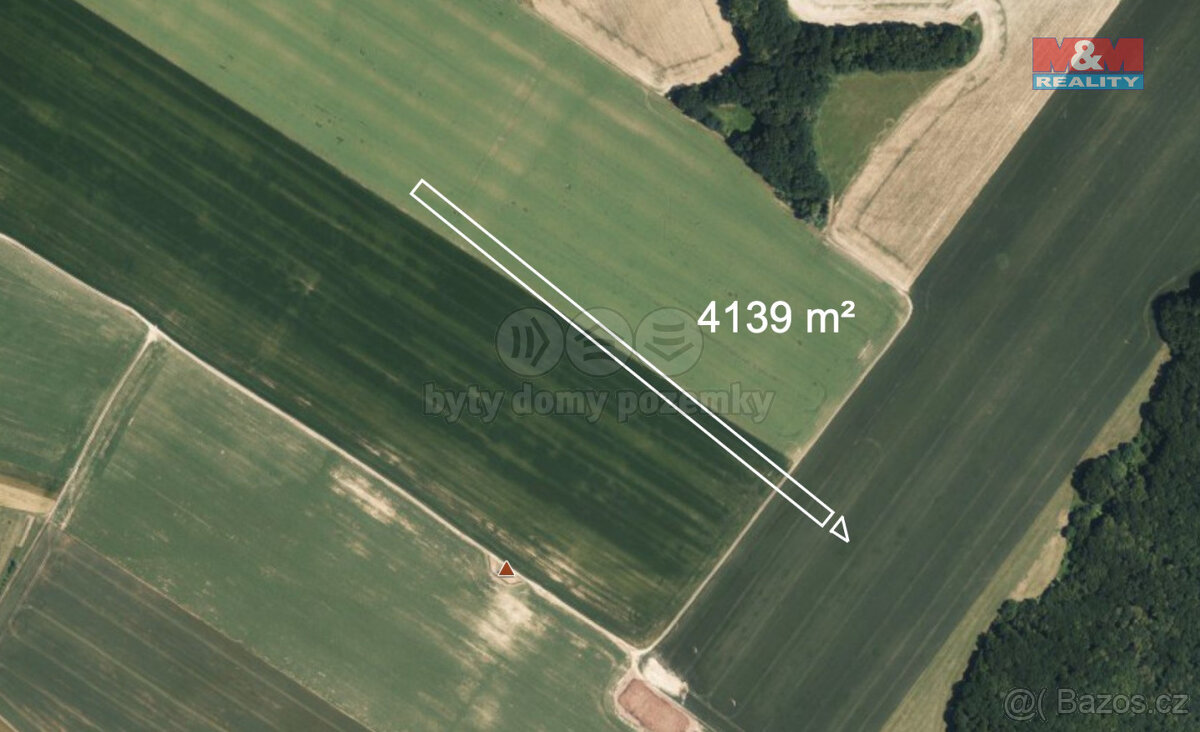 Prodej pole, 10112 m², Popovice