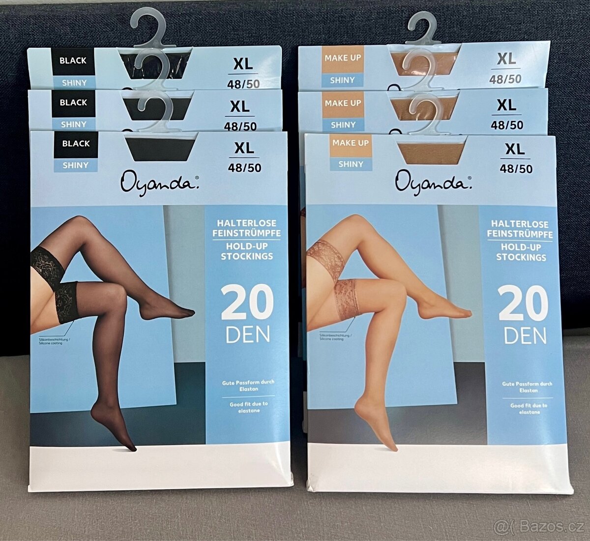 Dámské samodržící punčochy vel. XL