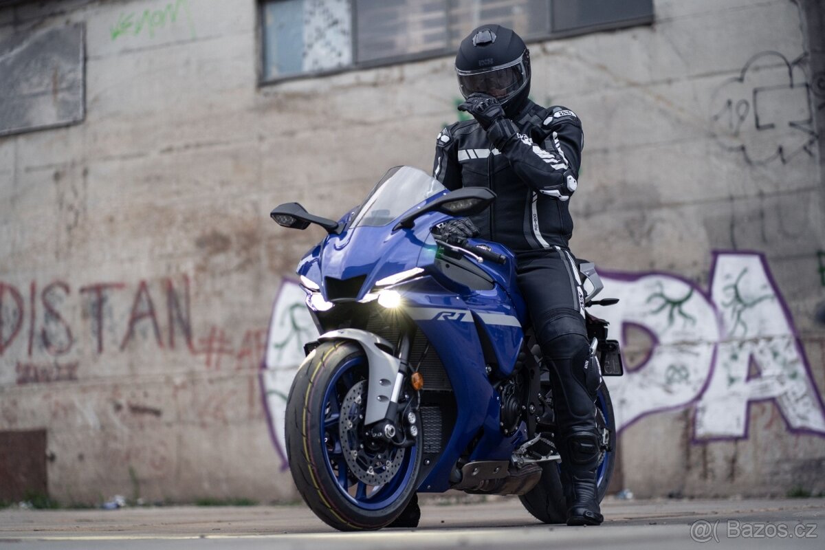 IXS RS 800-Pánská Dámská kožená moto kombinéza, zkrácená