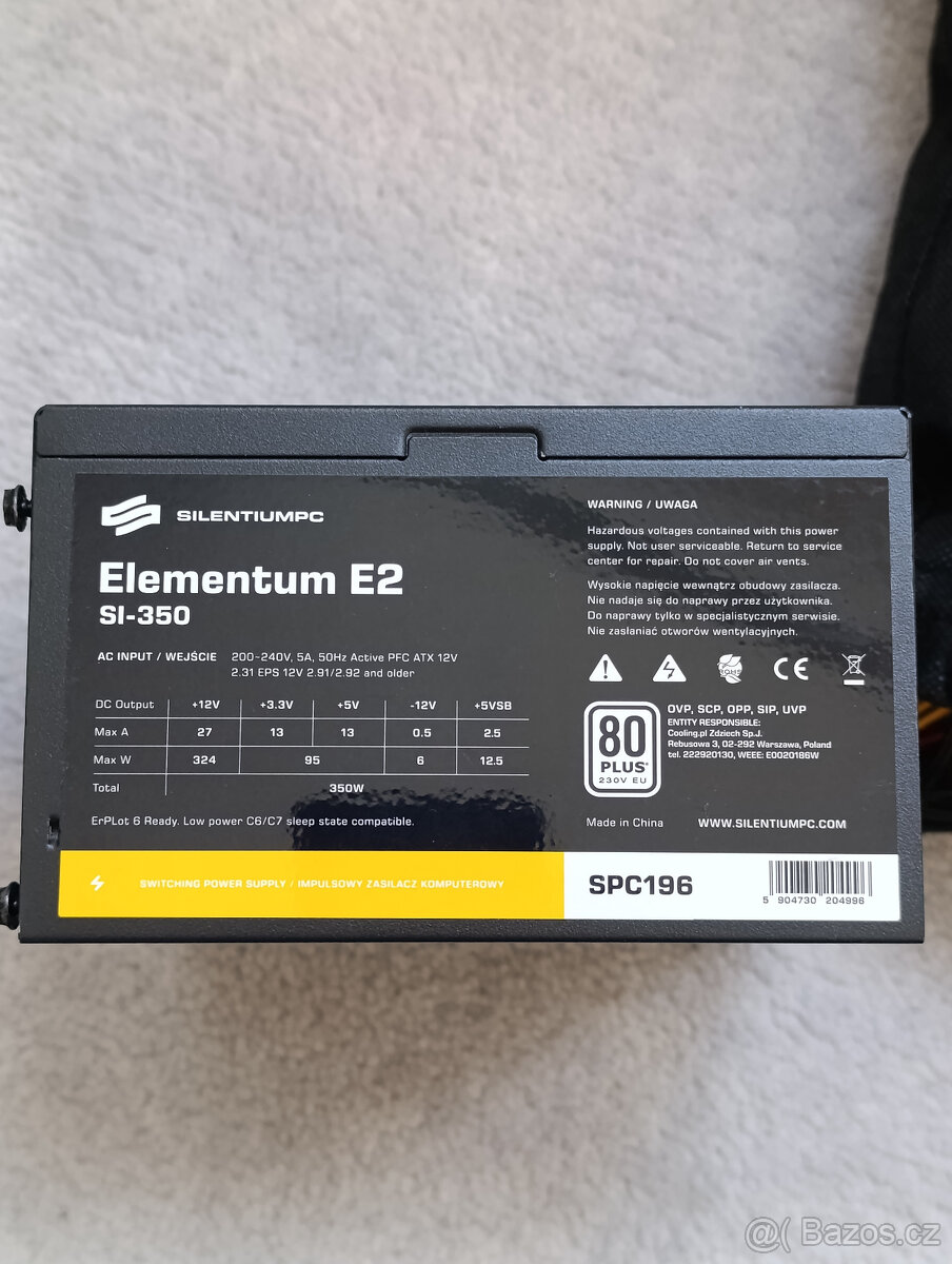 PSU SilentiumPC 350W 80 plus