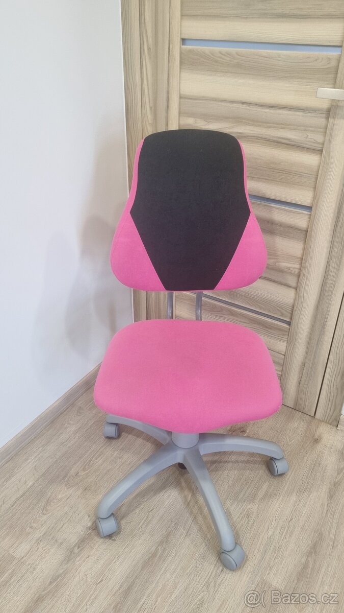 OTOČNÁ ŽIDLE PRO MLÁDEŽ, černá, pink