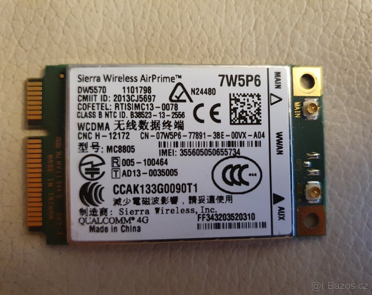 4G modem QUALCOMM Sierra Wireless modul 7W5P6 DELL