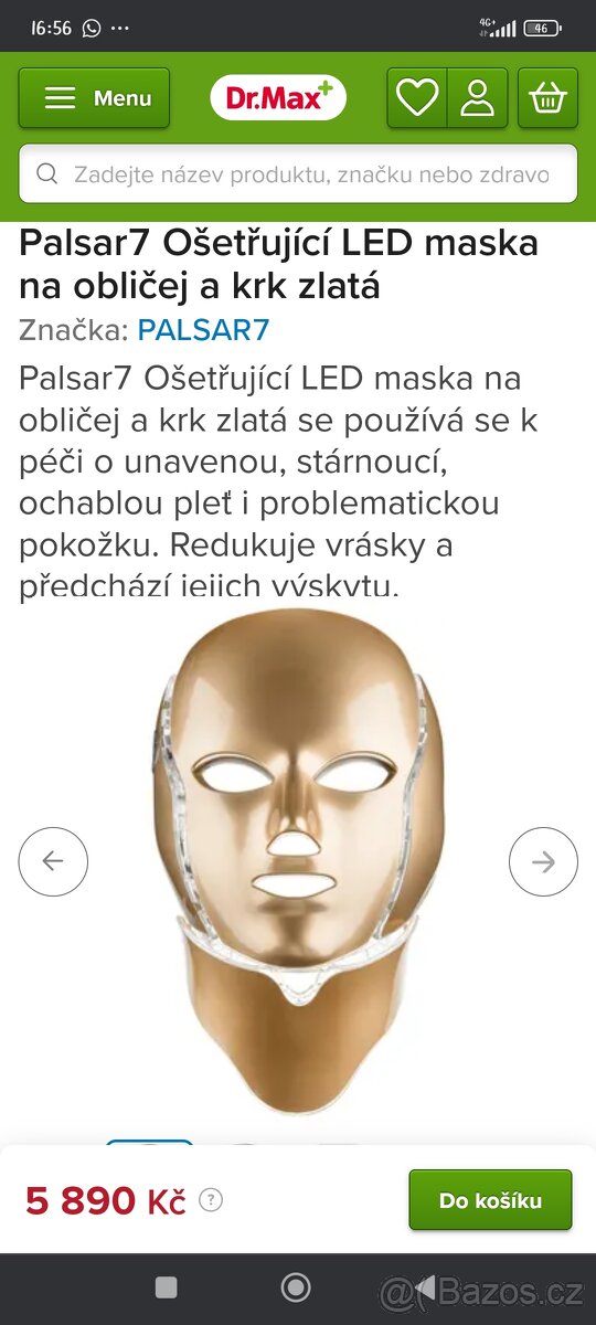 Palsar7  led ošetřující maska