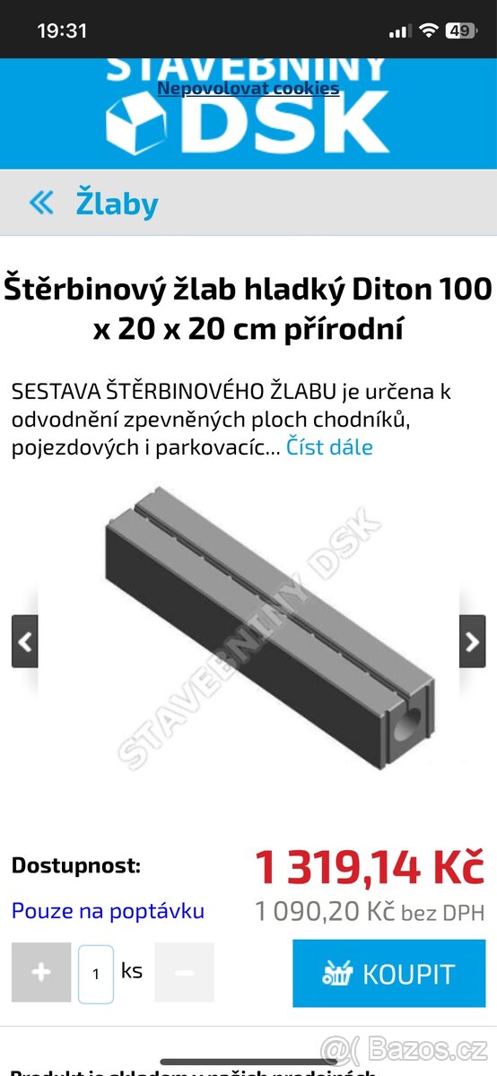 Štěrbinový žlab